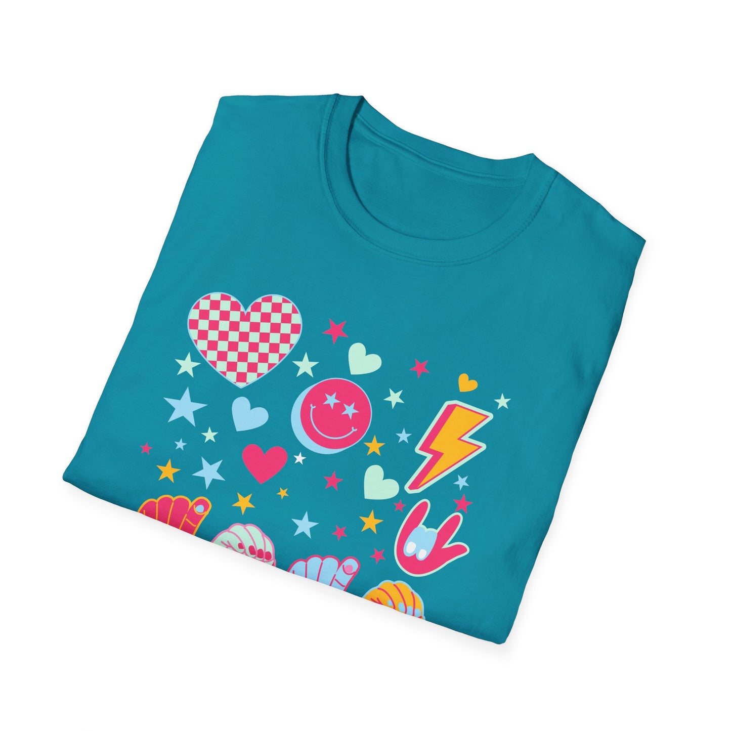 Retro ASL XOXO Hearts & Stars Tee