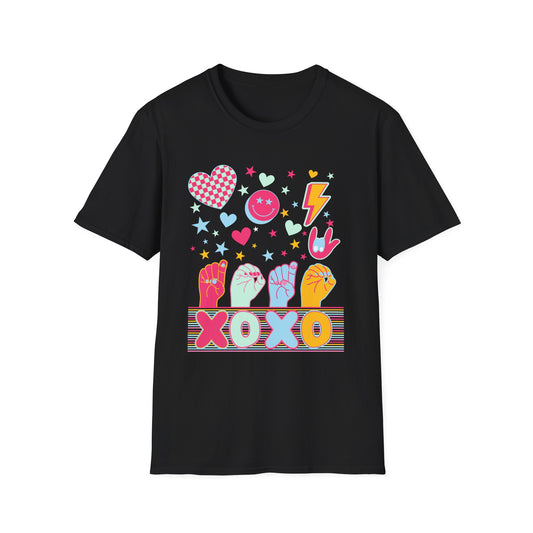 Retro ASL XOXO Hearts & Stars Tee