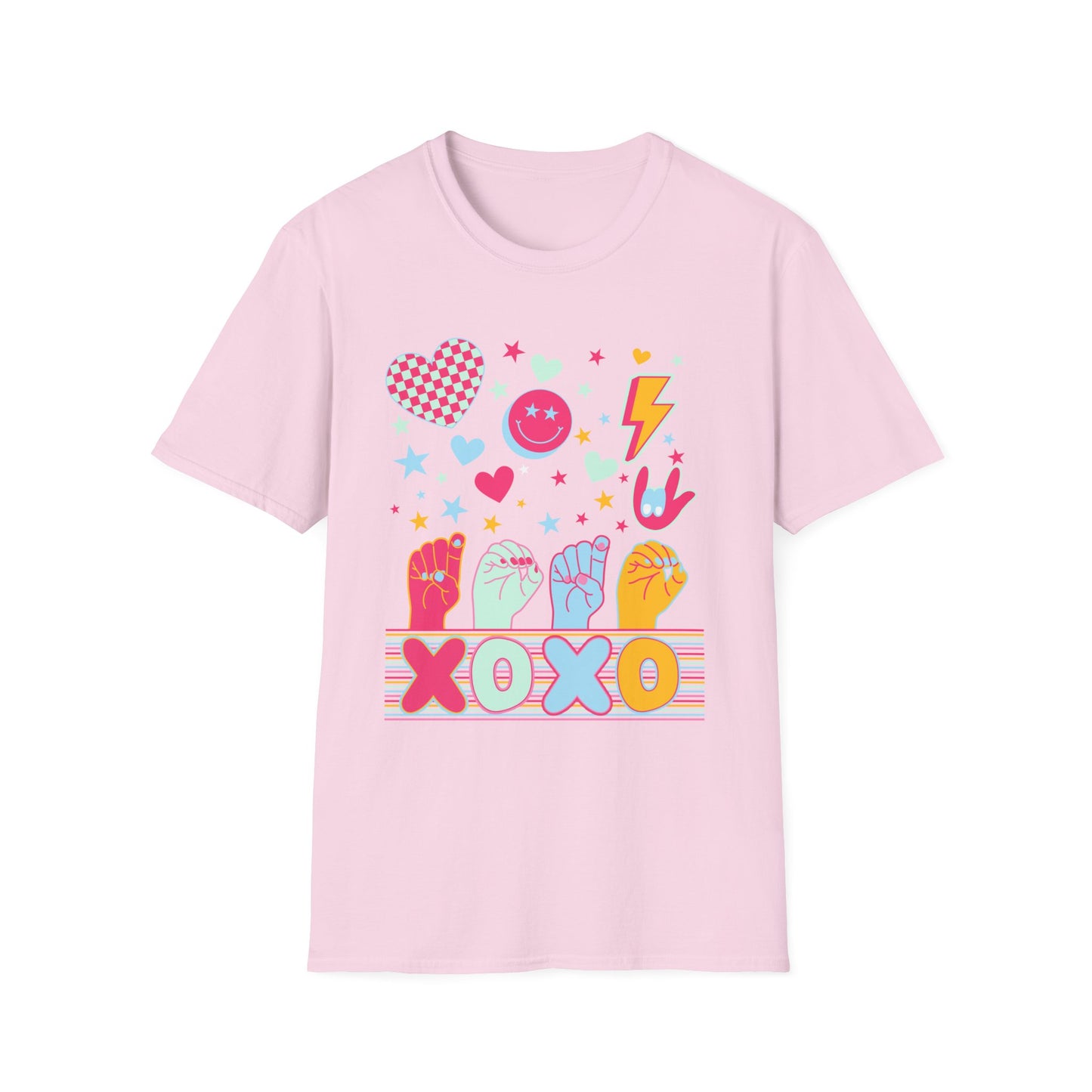 Retro ASL XOXO Hearts & Stars Tee