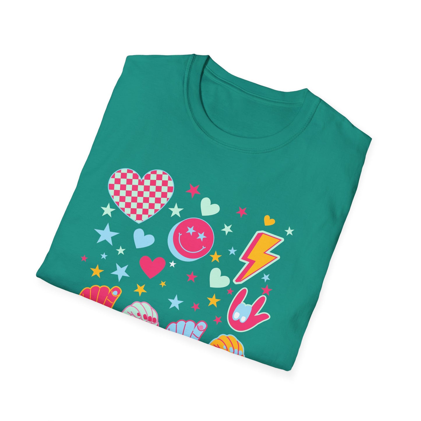 Retro ASL XOXO Hearts & Stars Tee