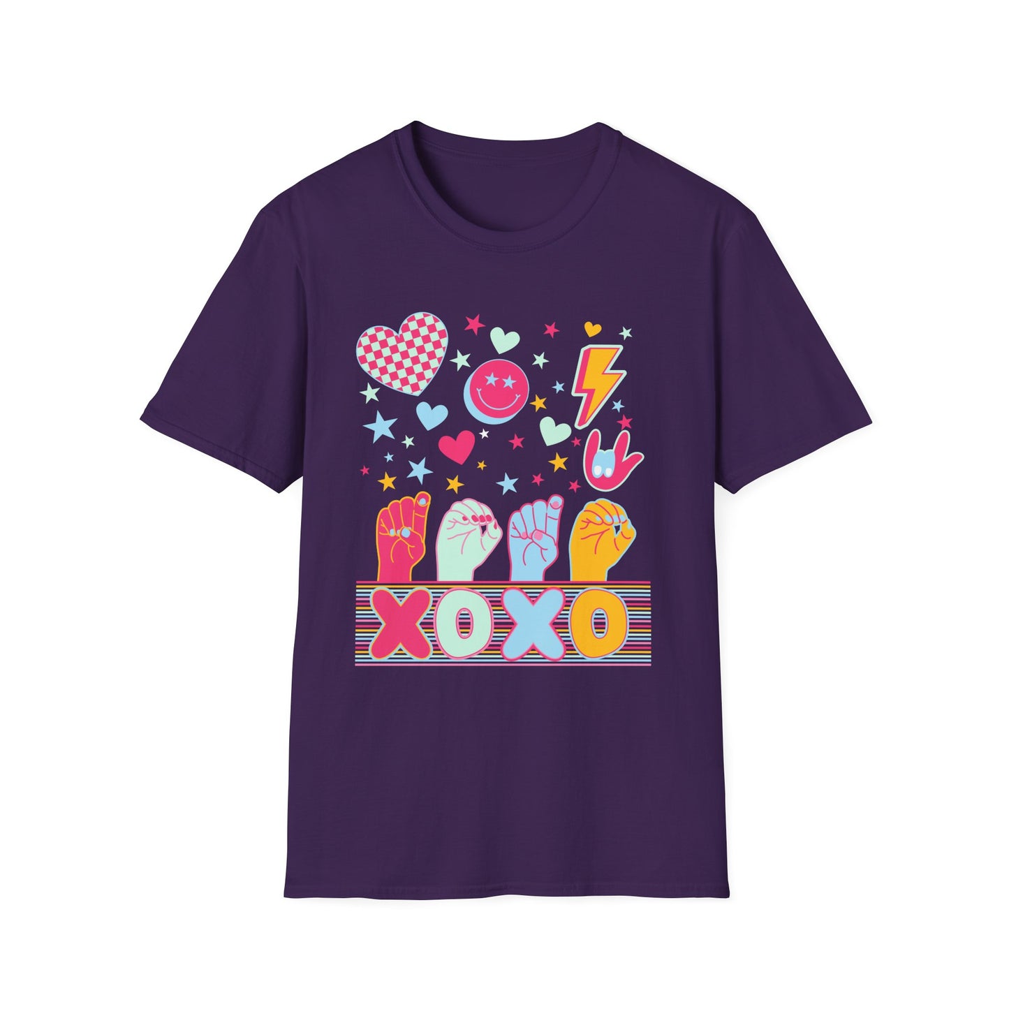 Retro ASL XOXO Hearts & Stars Tee
