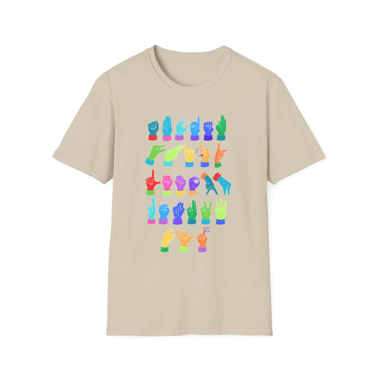 Rainbow ASL Alphabet Tee