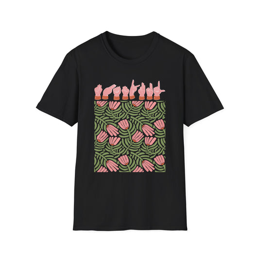 ASL Floral Thankful Tee