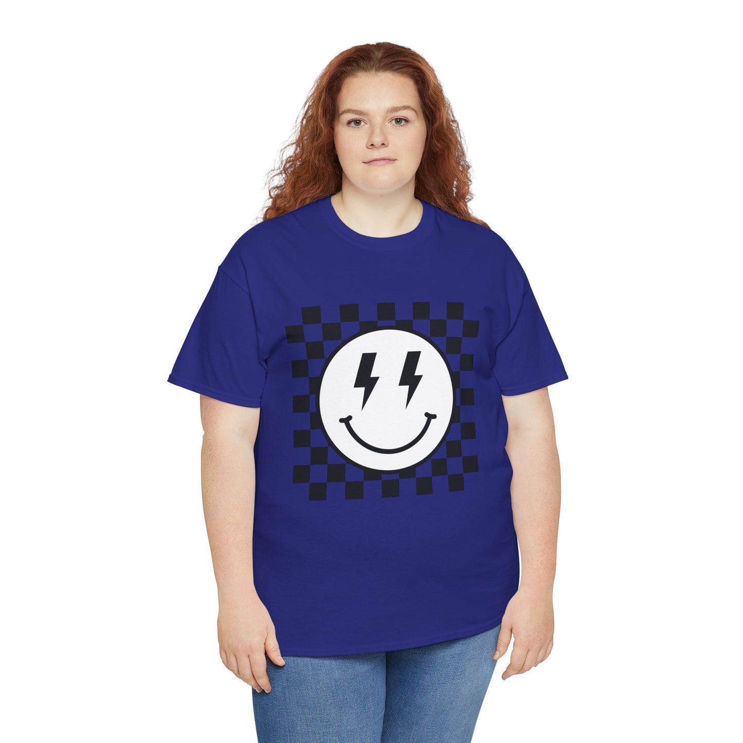 Checkered Smiley Lightning Unisex Tee