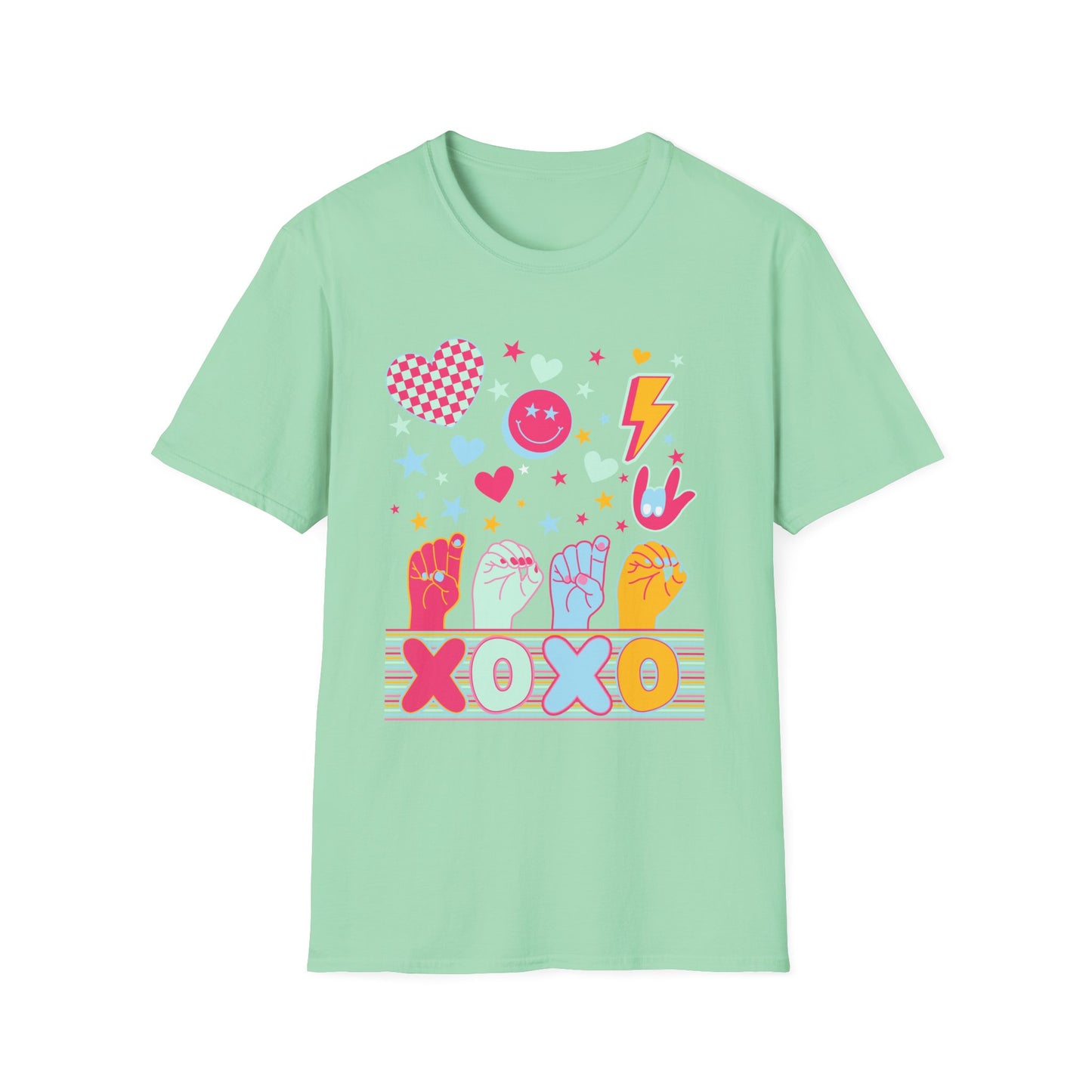 Retro ASL XOXO Hearts & Stars Tee