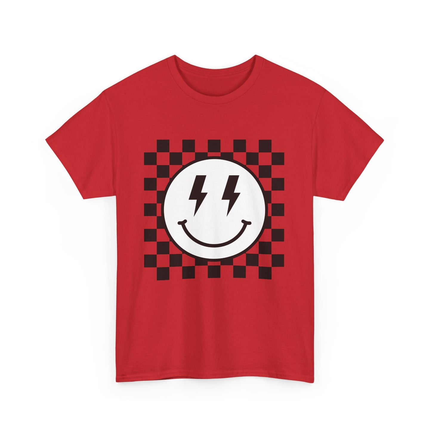 Checkered Smiley Lightning Unisex Tee
