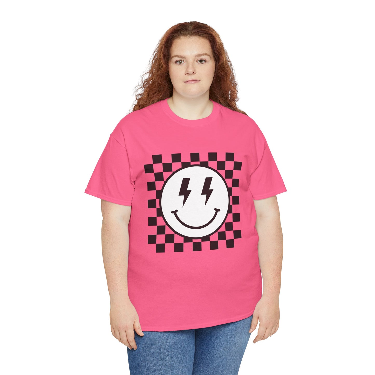 Checkered Smiley Lightning Unisex Tee