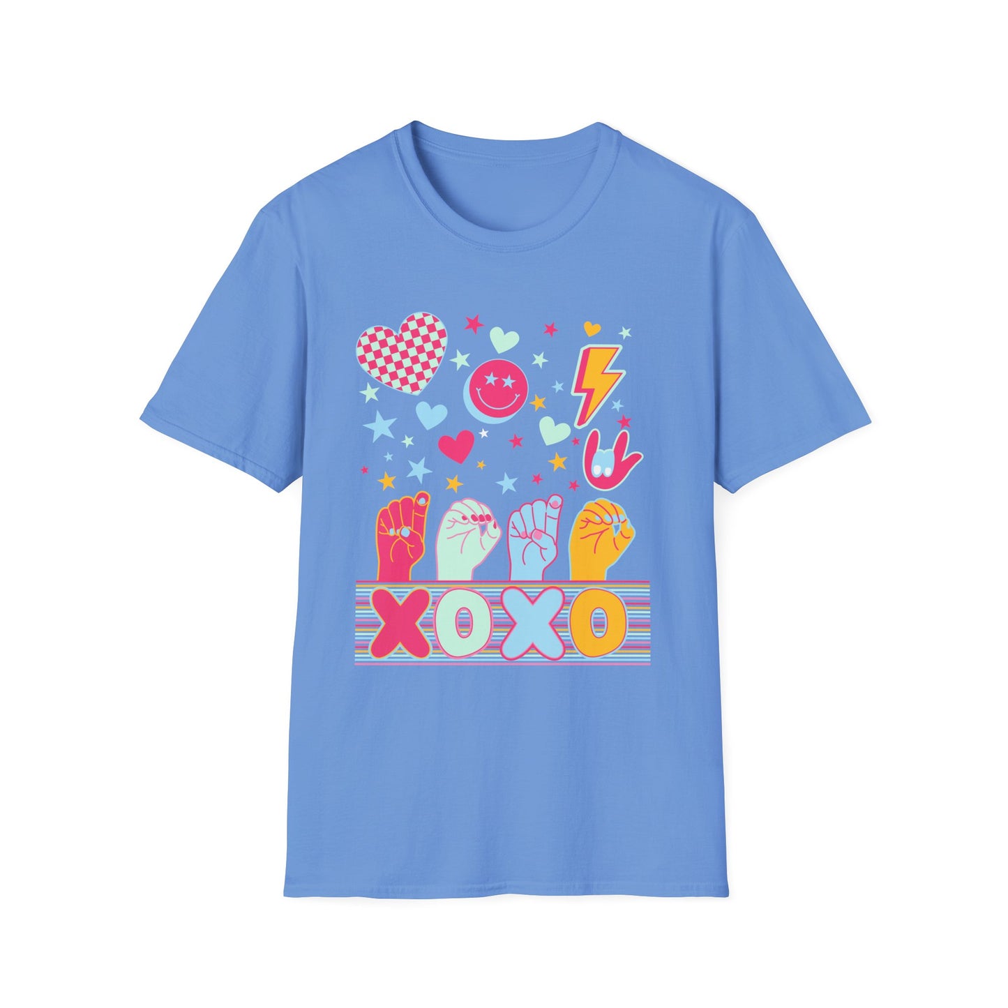 Retro ASL XOXO Hearts & Stars Tee
