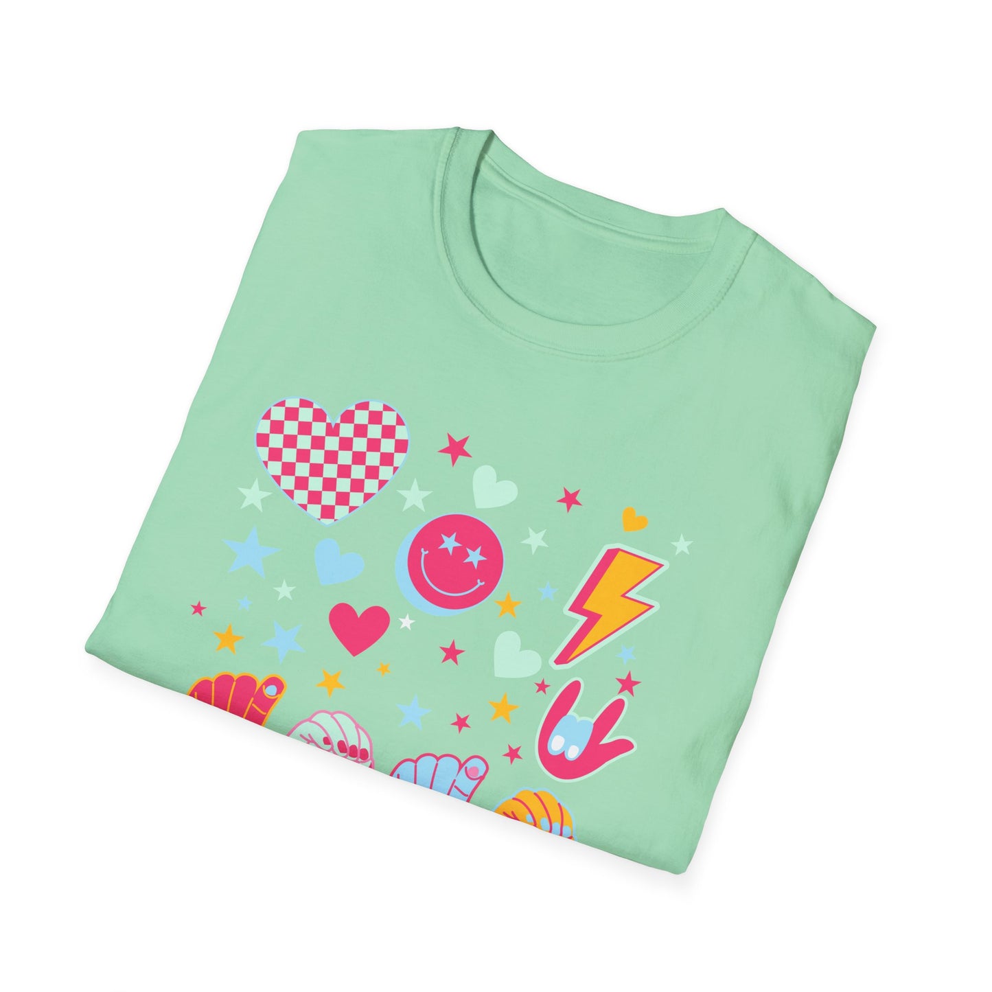 Retro ASL XOXO Hearts & Stars Tee