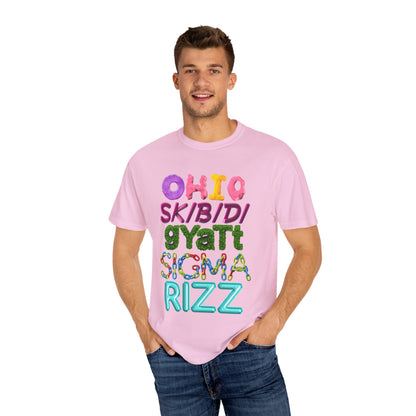 Funny 3D Colorful "Gen" Wordings T-Shirt – Bold Ohio, Skibidi, Gyatt, Sigma & Rizz Pop Art