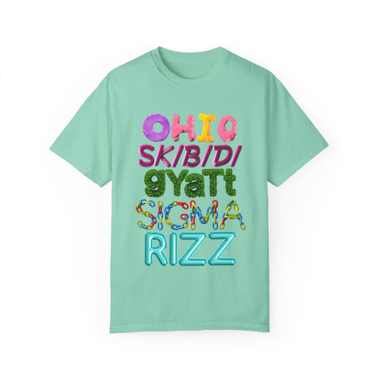 Funny 3D Colorful "Gen" Wordings T-Shirt – Bold Ohio, Skibidi, Gyatt, Sigma & Rizz Pop Art