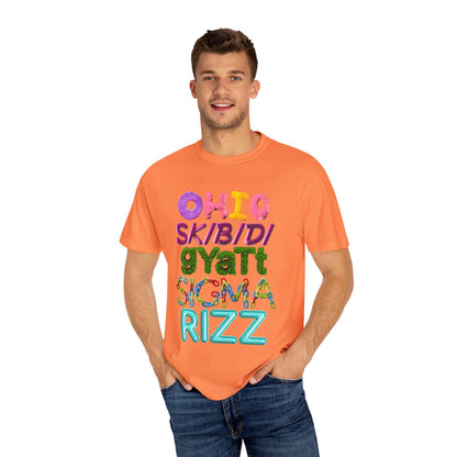 Funny 3D Colorful "Gen" Wordings T-Shirt – Bold Ohio, Skibidi, Gyatt, Sigma & Rizz Pop Art