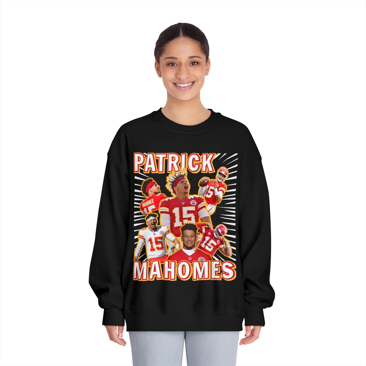 Kansas City Patrick Mahomes Colorful Portrait Sweatshirt – Bold Streetwear for Football Fans