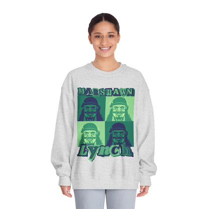 Copy of Marshawn Lynch Block-Style Colorful Portrait Sweatshirt – Bold Football Streetwear