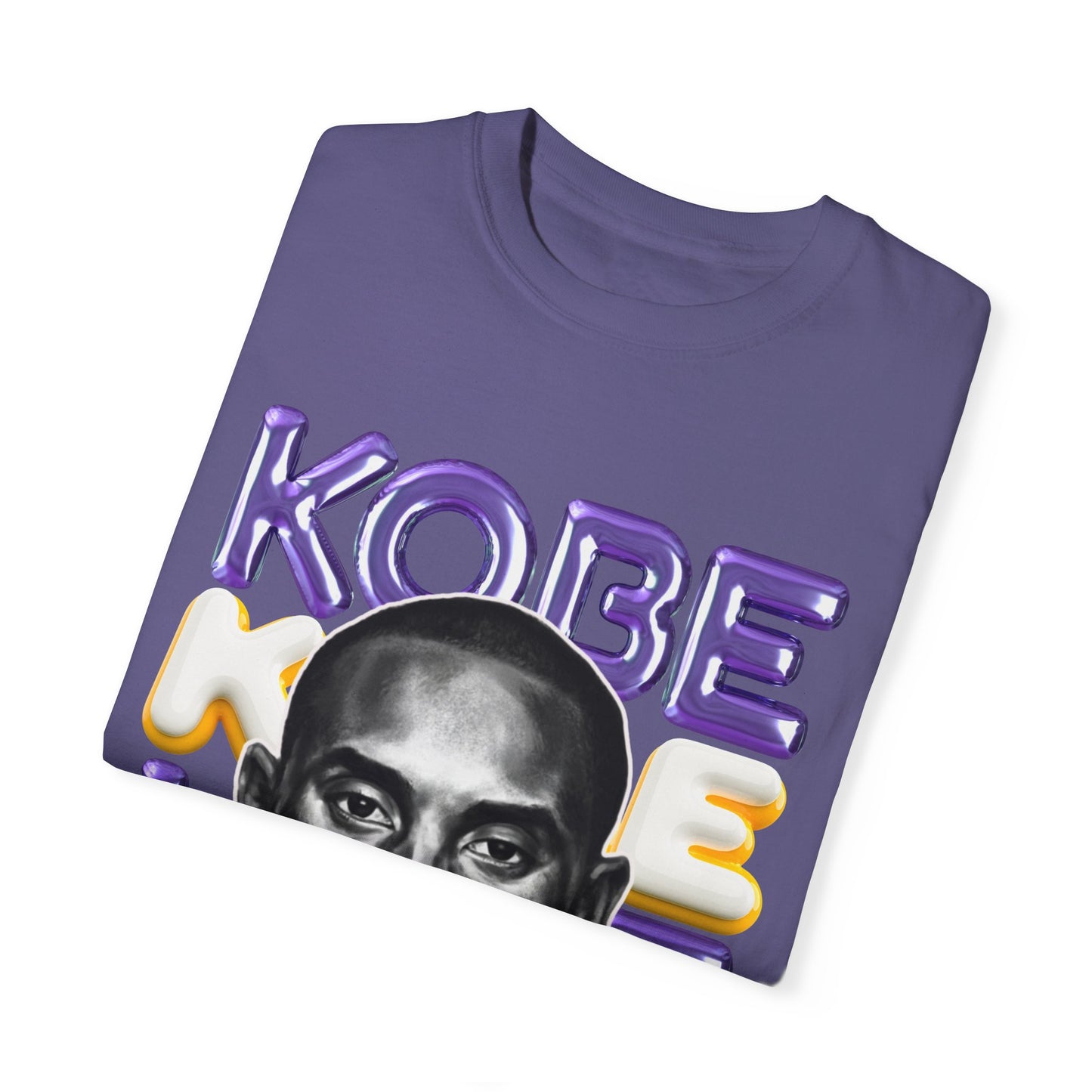 Kobe Bryant 3D Bubble Letter T-Shirt - Colorful Portrait & Bold Tribute Tee