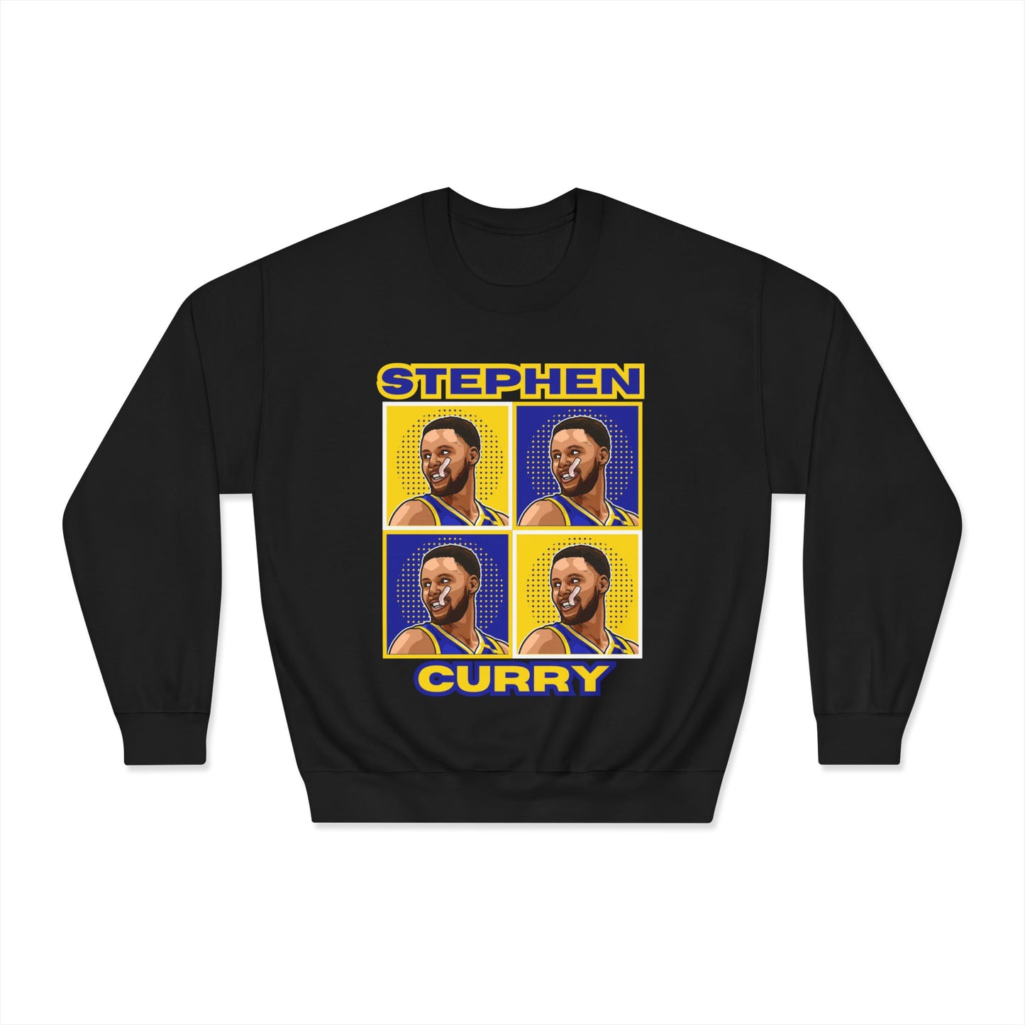 Stephen Curry Block-Style Colorful Portrait Sweatshirt Basketball Streetwear