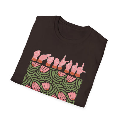 ASL Floral Thankful Tee