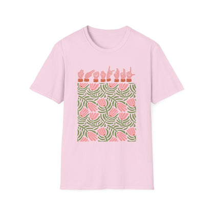 ASL Floral Thankful Tee