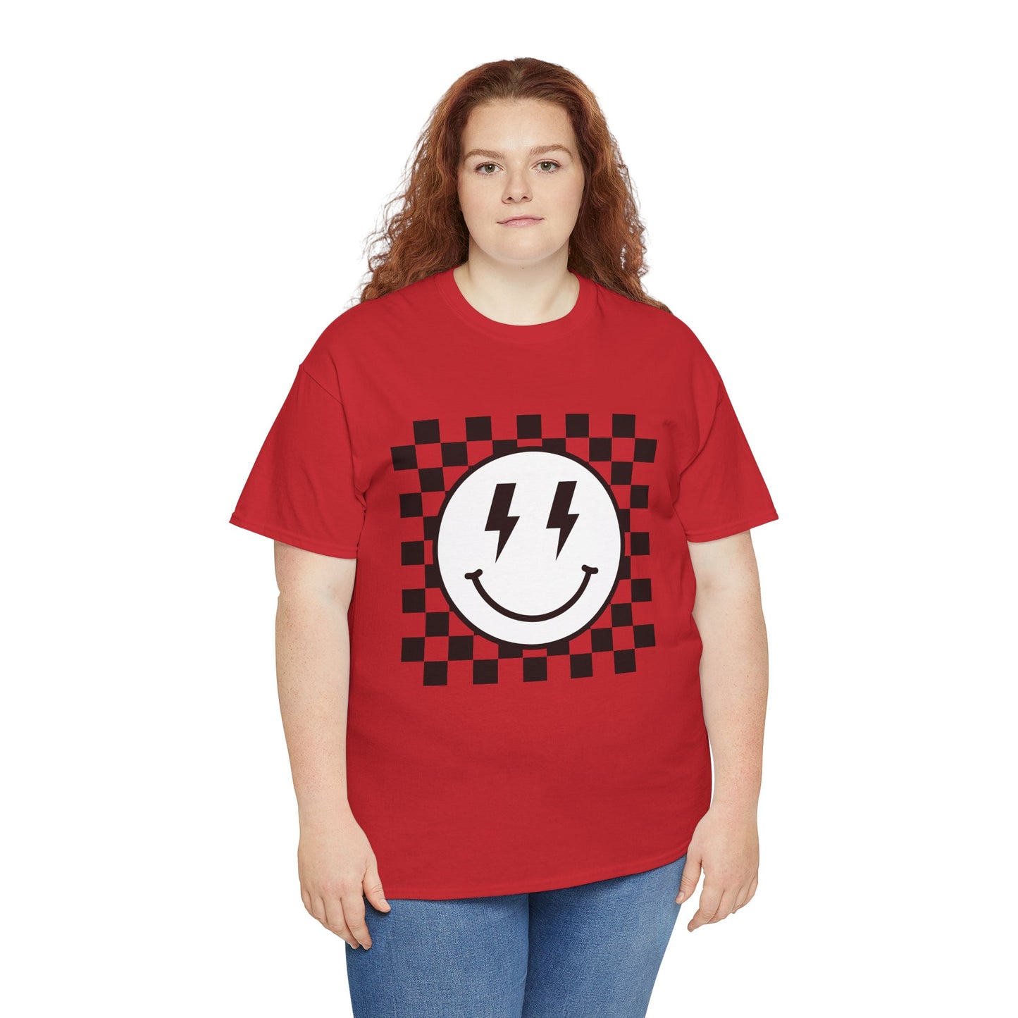 Checkered Smiley Lightning Unisex Tee