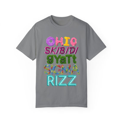 Funny 3D Colorful "Gen" Wordings T-Shirt – Bold Ohio, Skibidi, Gyatt, Sigma & Rizz Pop Art