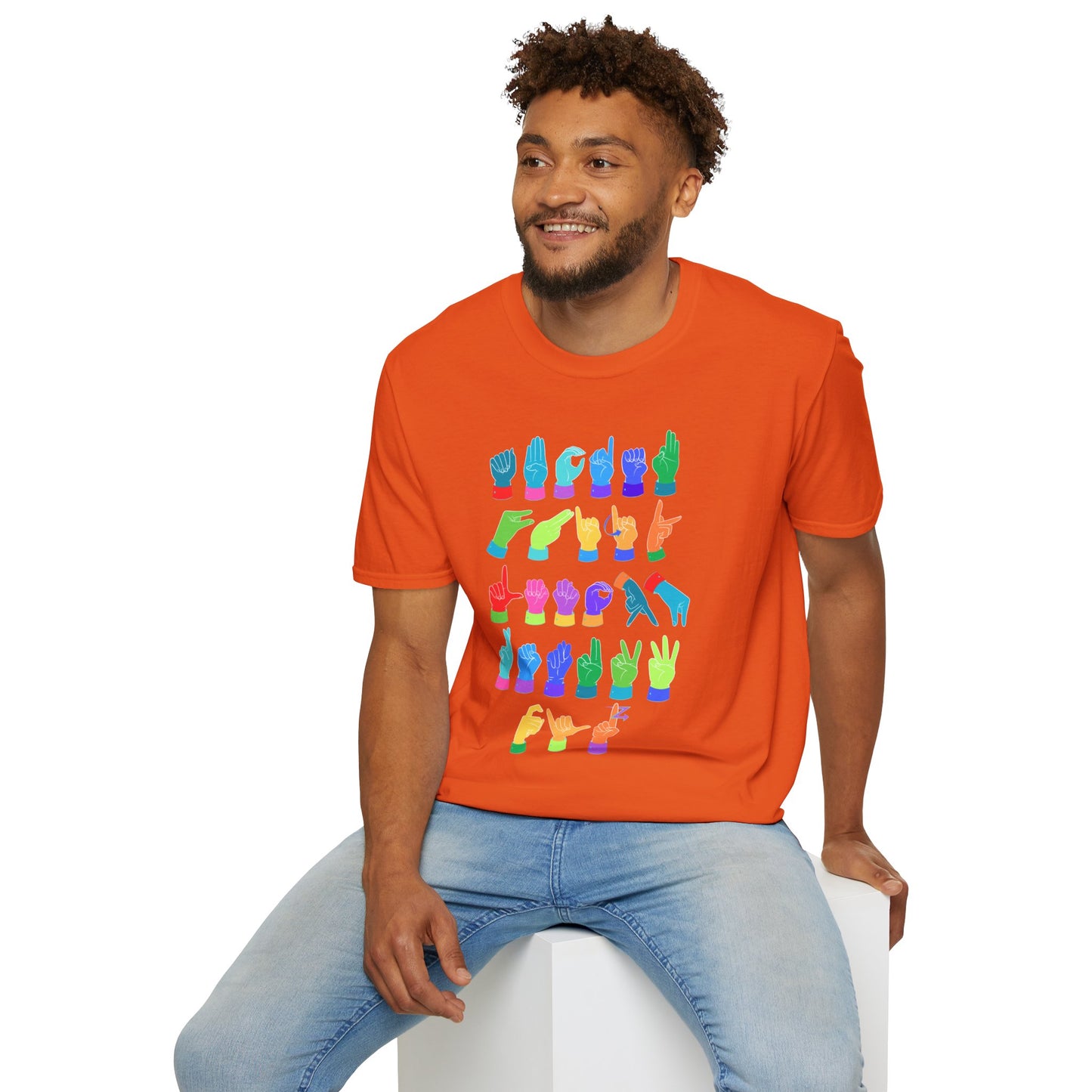 Rainbow ASL Alphabet Unisex T-Shirt