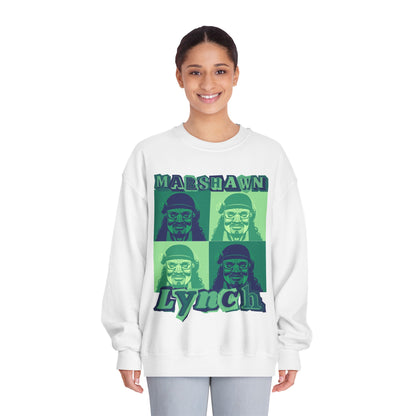 Copy of Marshawn Lynch Block-Style Colorful Portrait Sweatshirt – Bold Football Streetwear