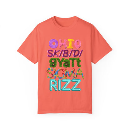 Funny 3D Colorful "Gen" Wordings T-Shirt – Bold Ohio, Skibidi, Gyatt, Sigma & Rizz Pop Art