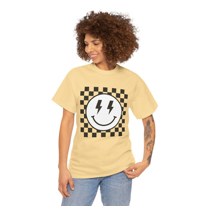 Checkered Smiley Lightning Unisex Tee