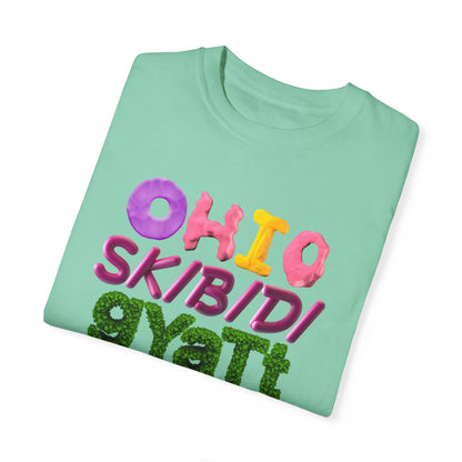 Funny 3D Colorful "Gen" Wordings T-Shirt – Bold Ohio, Skibidi, Gyatt, Sigma & Rizz Pop Art