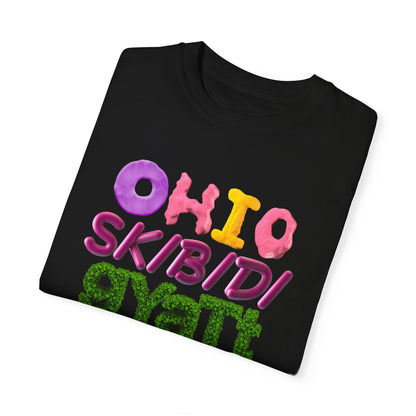 Funny 3D Colorful "Gen" Wordings T-Shirt – Bold Ohio, Skibidi, Gyatt, Sigma & Rizz Pop Art