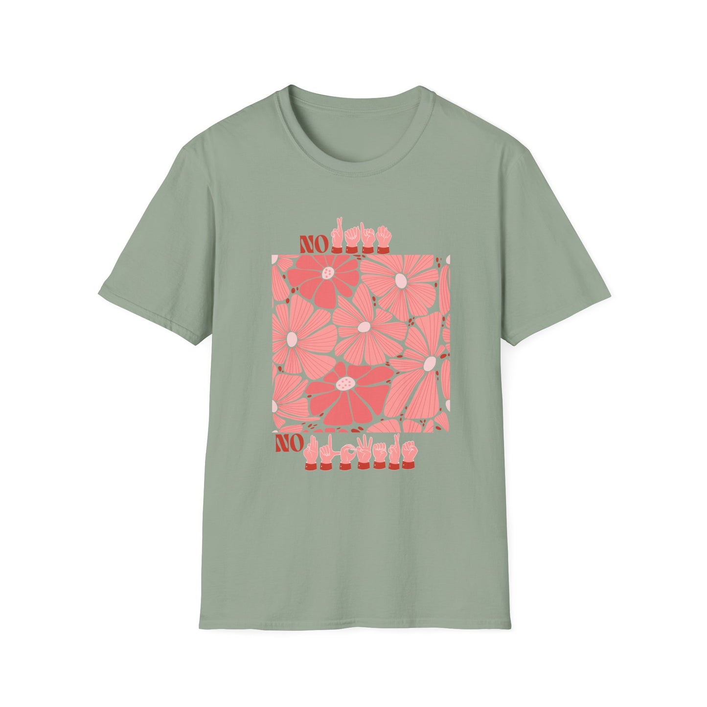 Floral ASL No Rain No Flowers T-Shirt