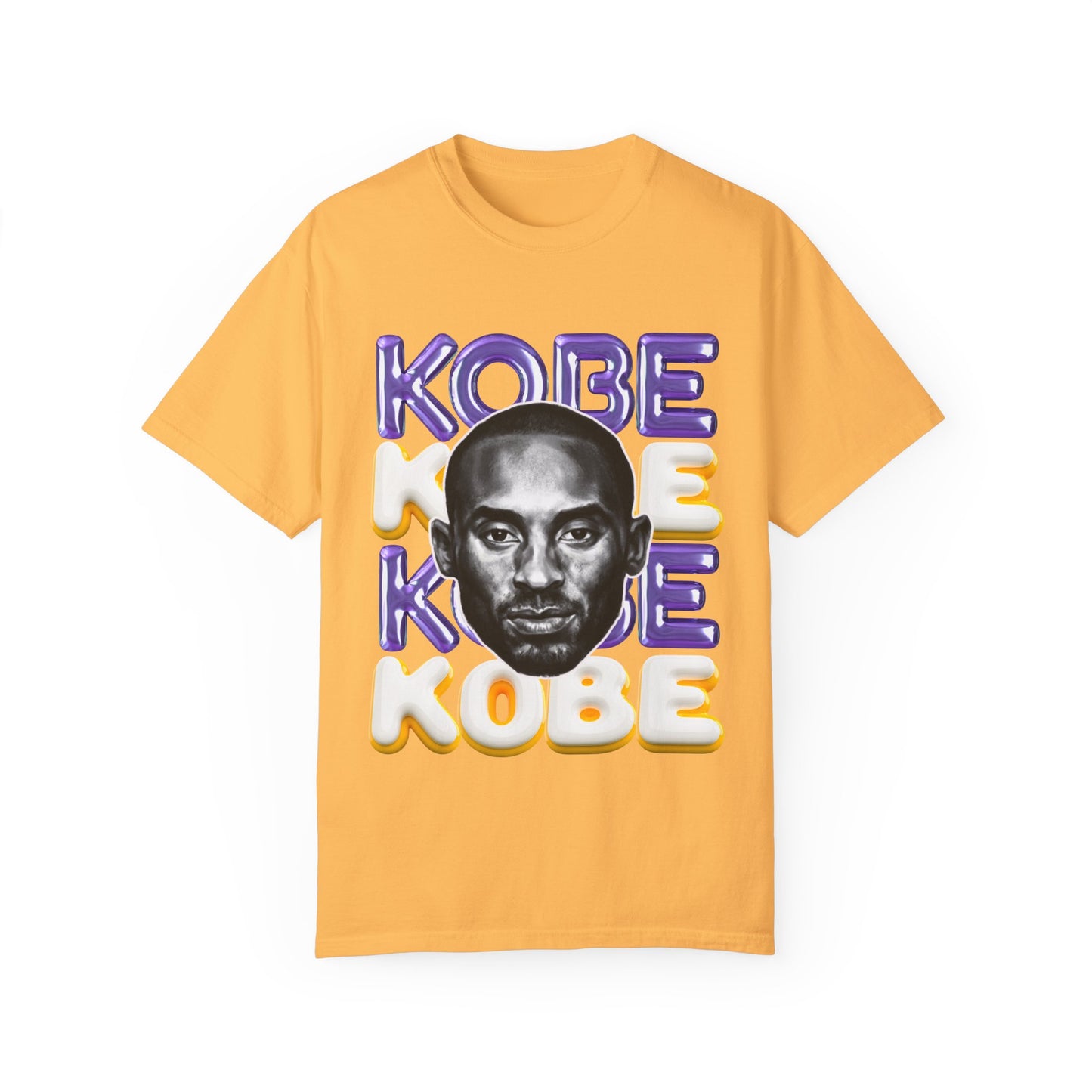 Kobe Bryant 3D Bubble Letter T-Shirt - Colorful Portrait & Bold Tribute Tee