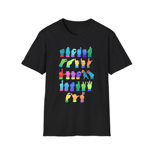 Rainbow ASL Alphabet Unisex T-Shirt