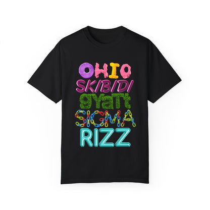 Funny 3D Colorful "Gen" Wordings T-Shirt – Bold Ohio, Skibidi, Gyatt, Sigma & Rizz Pop Art