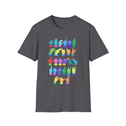 Rainbow ASL Alphabet Unisex T-Shirt