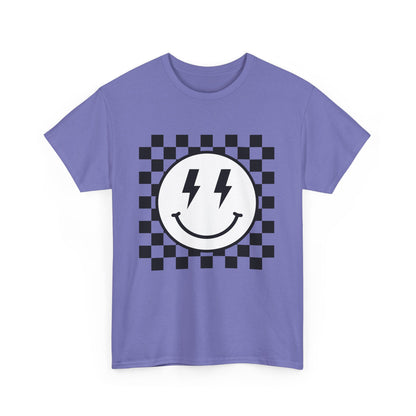 Checkered Smiley Lightning Unisex Tee