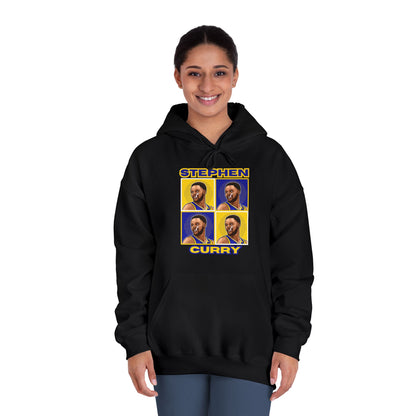 Stephen Curry Block-Style Colorful Portrait Hoodie Basketball Streetwear