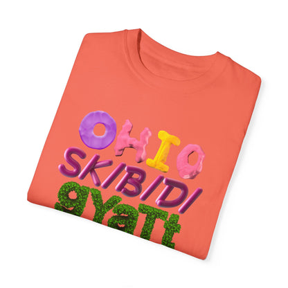 Funny 3D Colorful "Gen" Wordings T-Shirt – Bold Ohio, Skibidi, Gyatt, Sigma & Rizz Pop Art