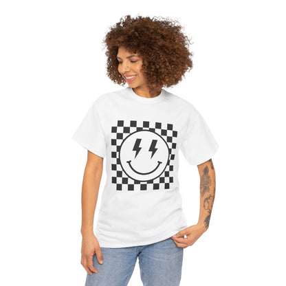 Checkered Smiley Lightning Unisex Tee