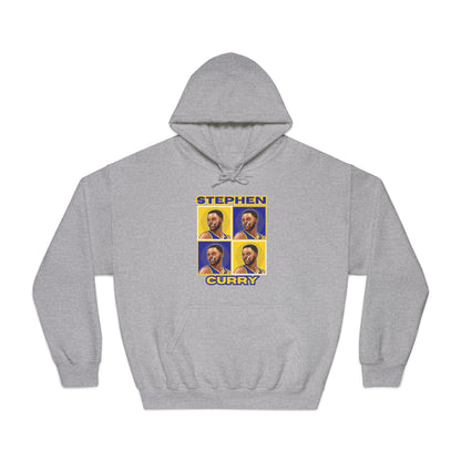 Stephen Curry Block-Style Colorful Portrait Hoodie Basketball Streetwear