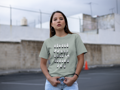 Sign Language Alphabet Unisex T-Shirt - Black and White ASL Letters