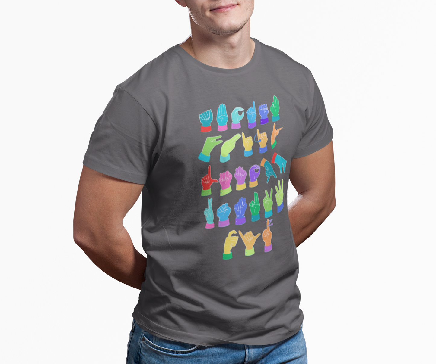 Rainbow ASL Alphabet Unisex T-Shirt