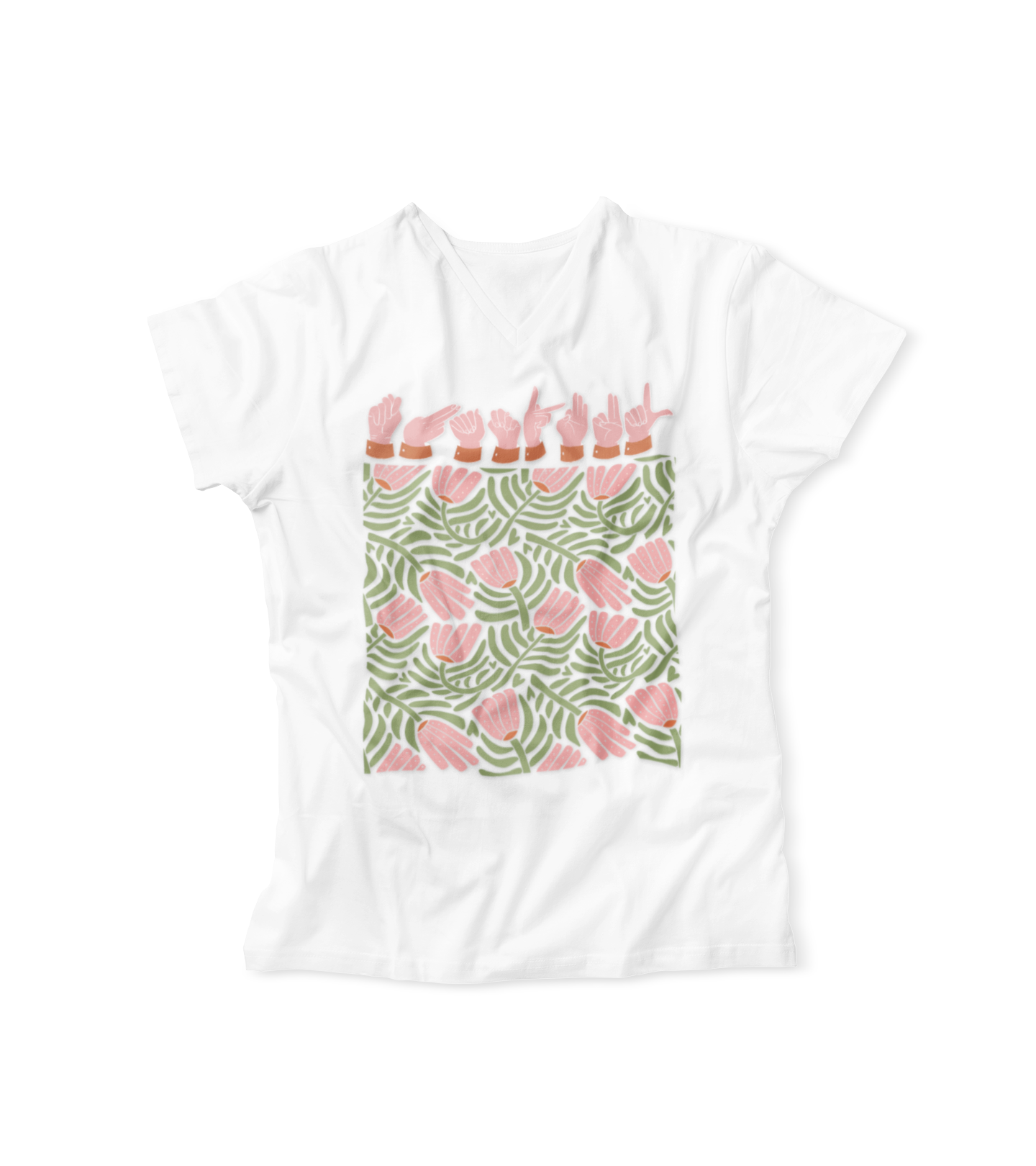 ASL Floral Thankful T-Shirt