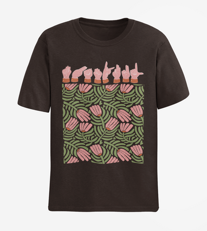 ASL Floral Thankful T-Shirt