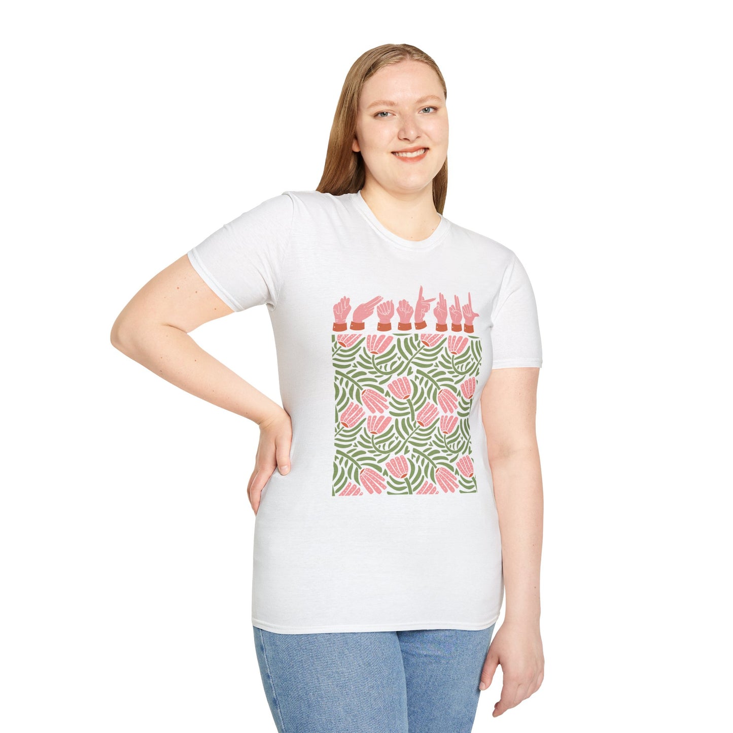 ASL Floral Thankful Tee