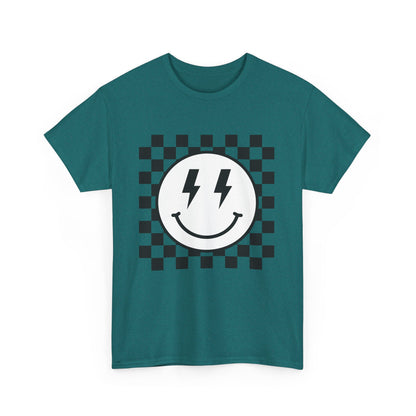 Checkered Smiley Lightning Unisex Tee