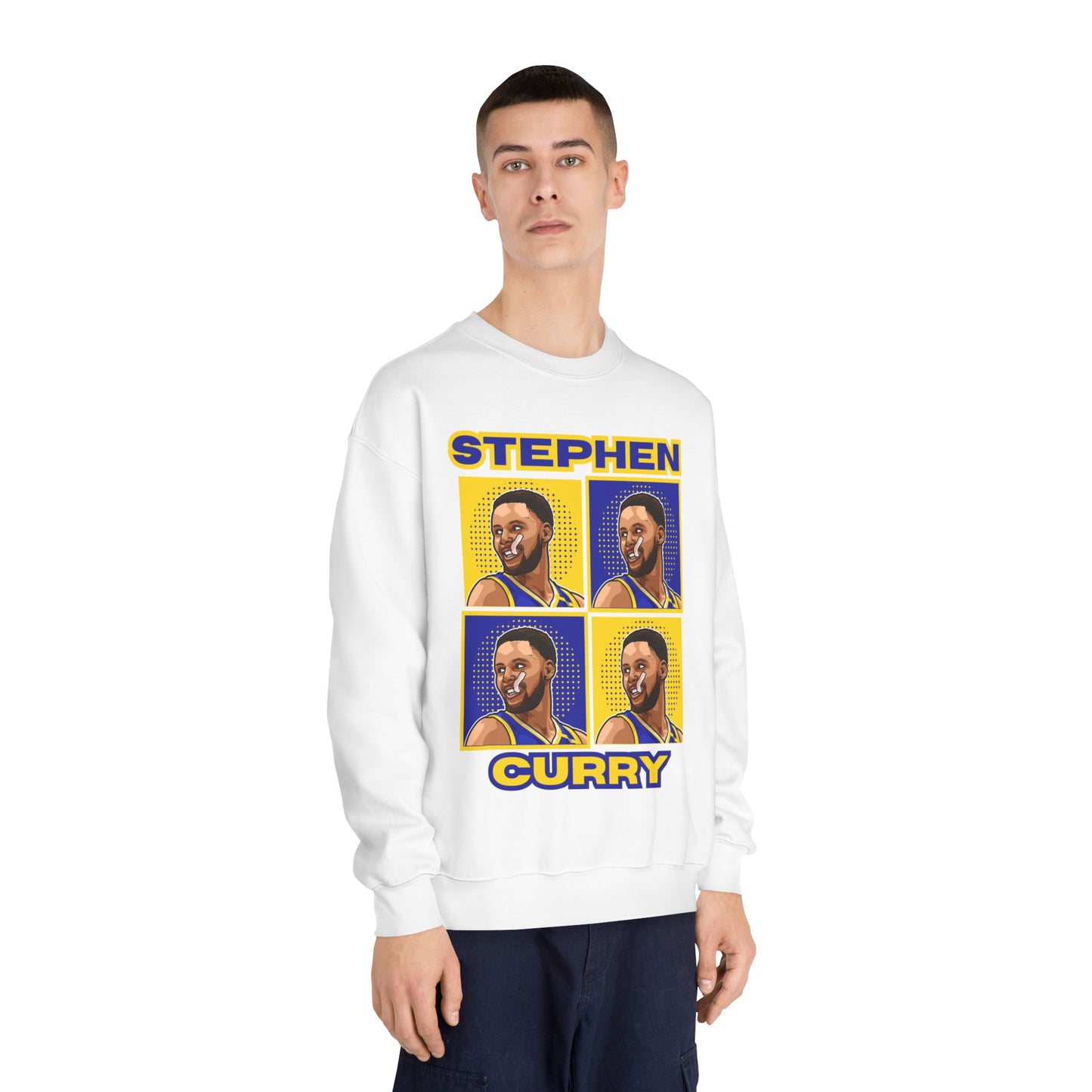 Stephen Curry Block-Style Colorful Portrait Sweatshirt Basketball Streetwear