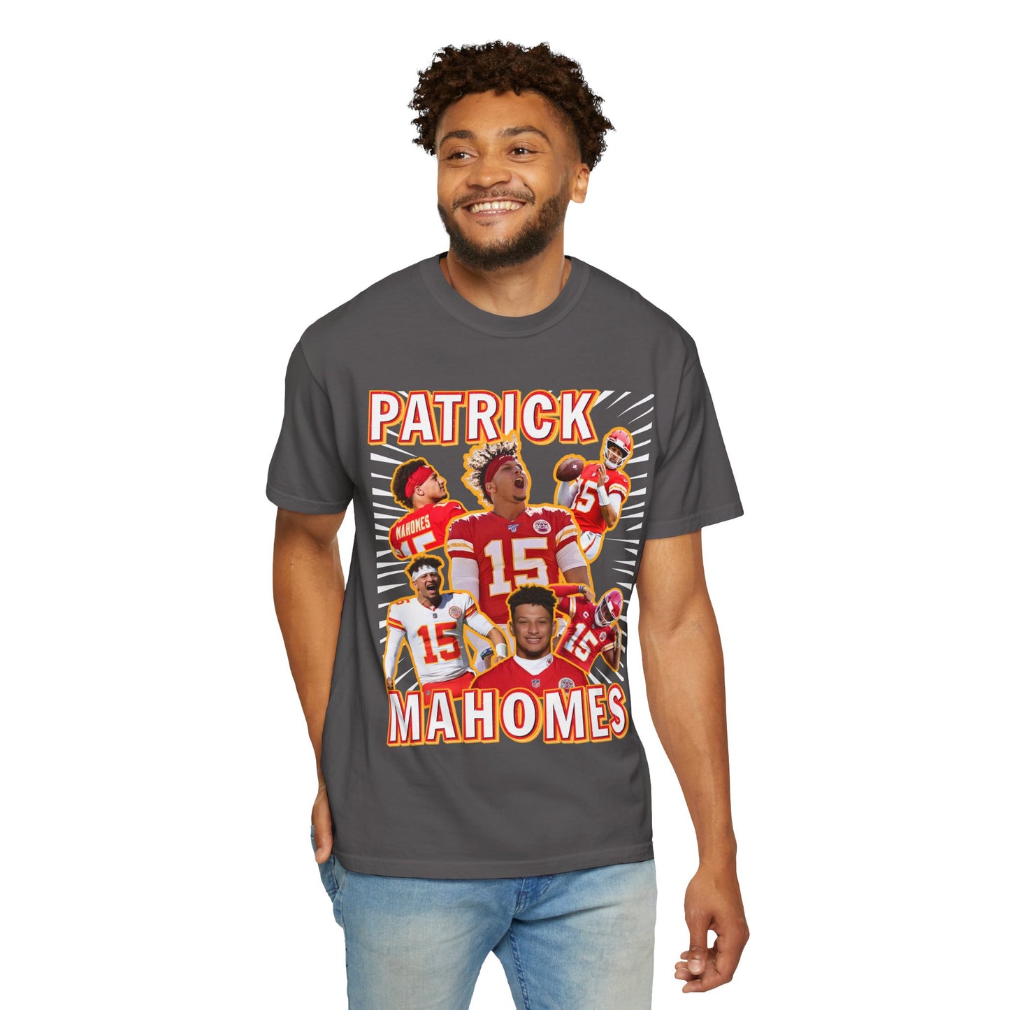 Kansas City Patrick Mahomes Colorful Portrait T-Shirt – Bold Streetwear for Football Fans