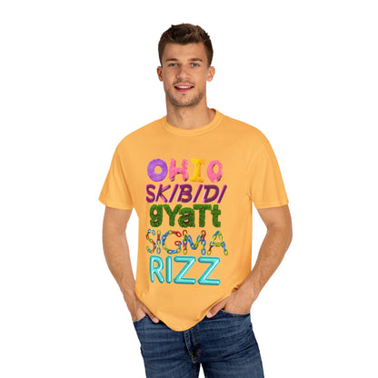 Funny 3D Colorful "Gen" Wordings T-Shirt – Bold Ohio, Skibidi, Gyatt, Sigma & Rizz Pop Art