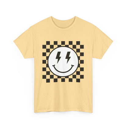 Checkered Smiley Lightning Unisex Tee
